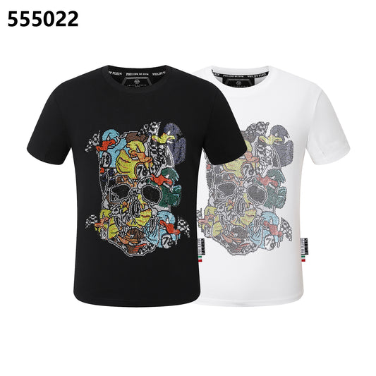 PHILIPP PLEIN Round-neck T-shirt with a skull design