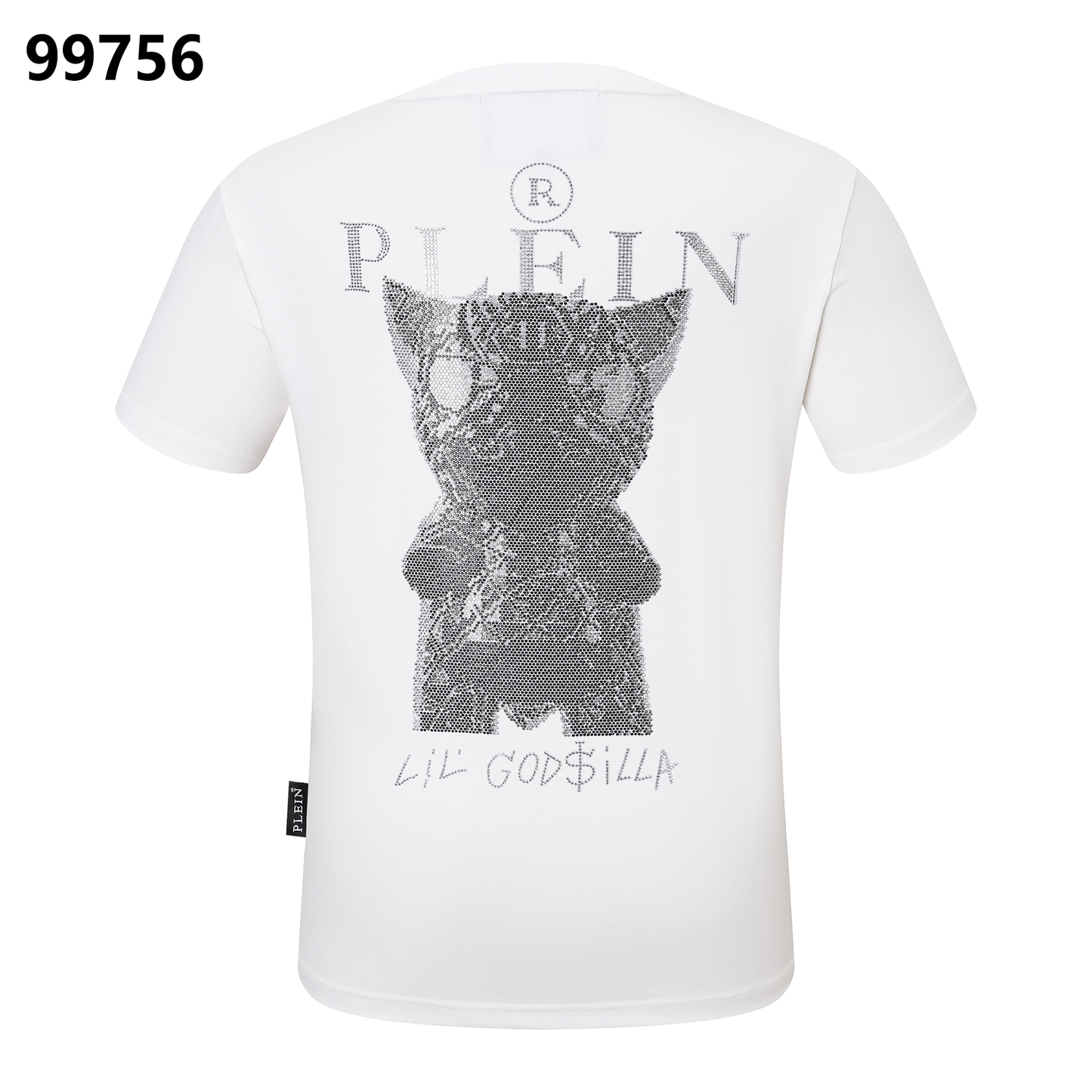 PHILIPP PLEIN T-Shirt „Little Dinosaur“ mit Strasssteinen und Rundhalsausschnitt