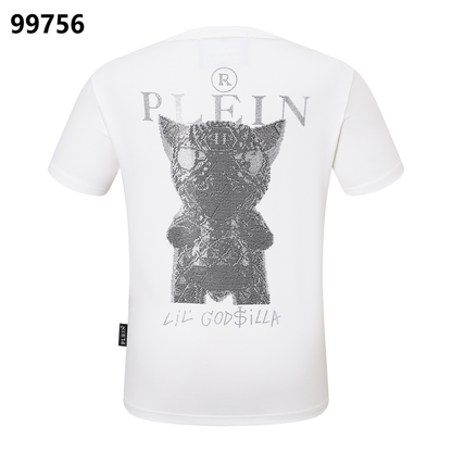 PHILIPP PLEIN T-Shirt „Little Dinosaur“ mit Strasssteinen und Rundhalsausschnitt
