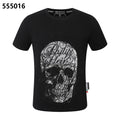 PHILIPP PLEIN 해골 프린트 크루넥 티셔츠