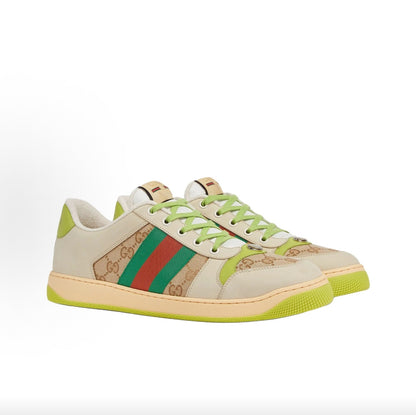 GUCCI Screener Round-Toe Lace-Up Men's Teal