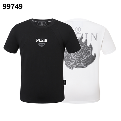 PHILIPP PLEIN Devil Rhinestone Crew Neck T-Shirt