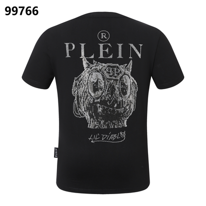 PHILIPP PLEIN Rundhals-T-Shirt mit Dämonen-Totenkopf-Design