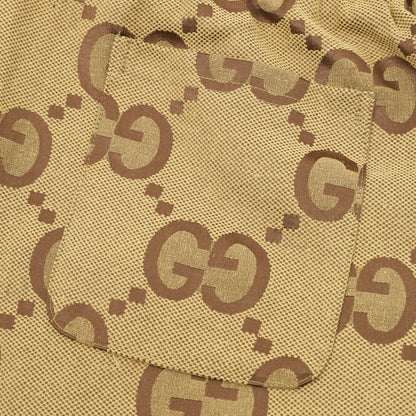 Gucci Shorts with All-Over Double G Logo Print