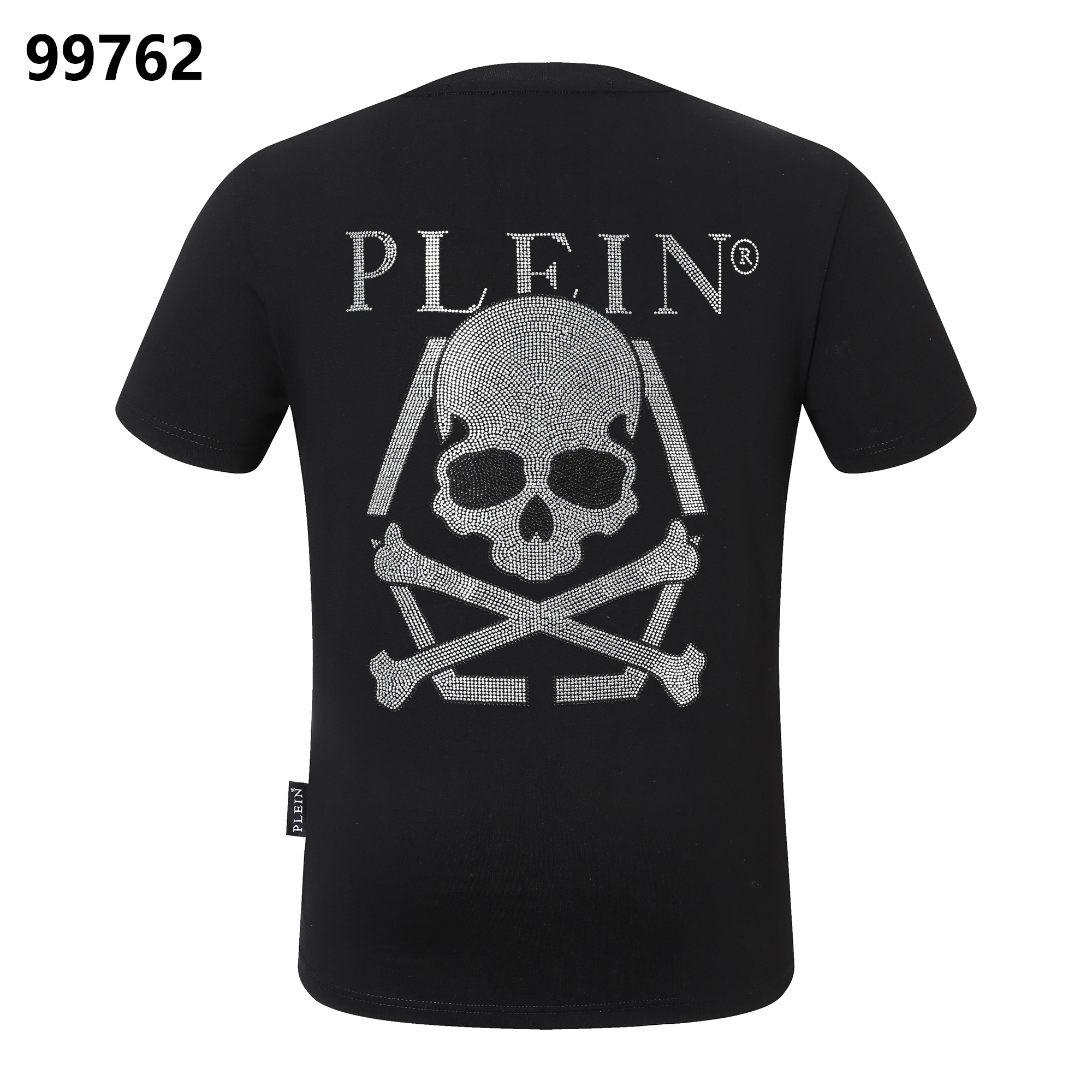 PHILIPP PLEIN スカルプリント ラインストーン装飾 クルーネック Tシャツ