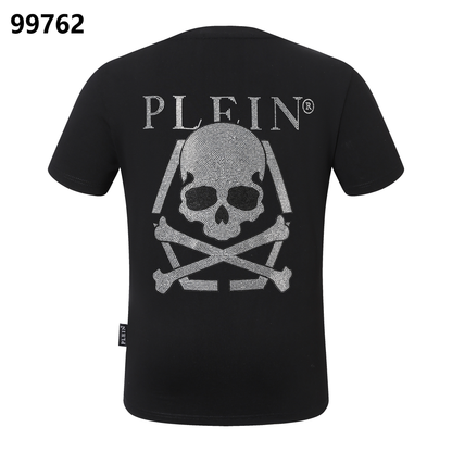 PHILIPP PLEIN T-Shirt mit Totenkopf-Print, Strassbesatz und Rundhalsausschnitt