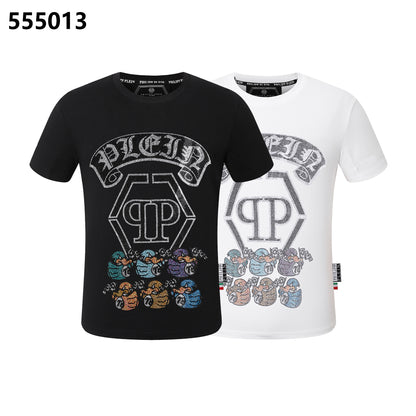 PHILIPP PLEIN Rundhals-T-Shirt mit 6 Enten-Motiv
