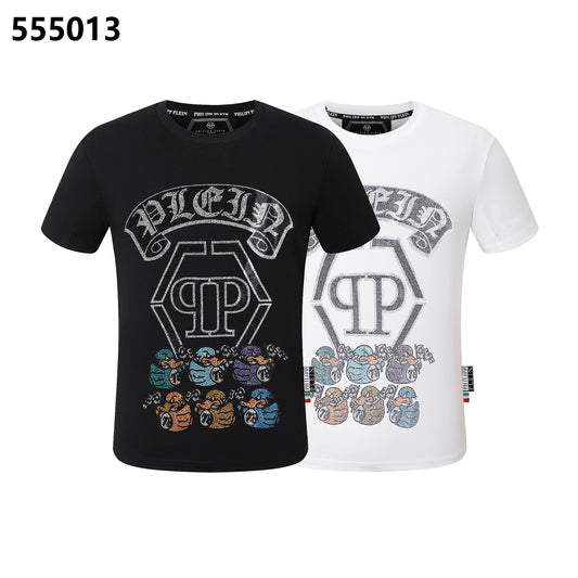 PHILIPP PLEIN Round-Neck T-Shirt with a Design of 6 Little Ducks