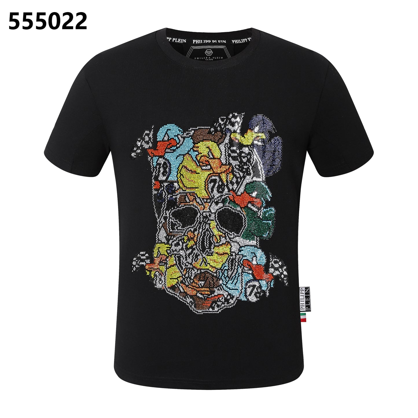 PHILIPP PLEIN Round-neck T-shirt with a skull design