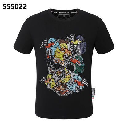 PHILIPP PLEIN Round-neck T-shirt with a skull design