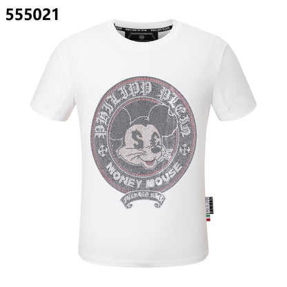 PHILIPP PLEIN T-Shirt mit Mickey-Mouse-Print und Rundhalsausschnitt