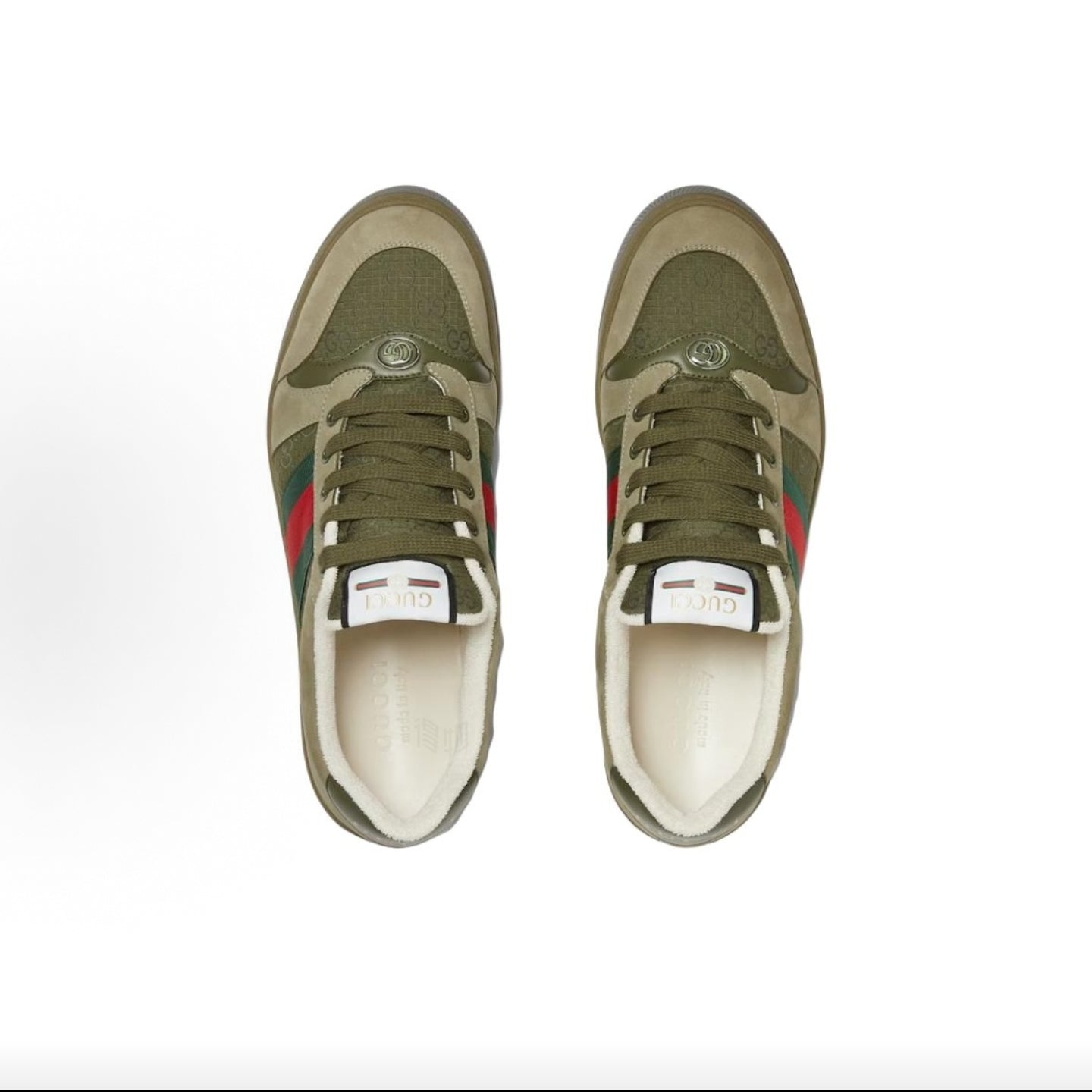 GUCCI Screener Canvas Retro Logo Men's Green