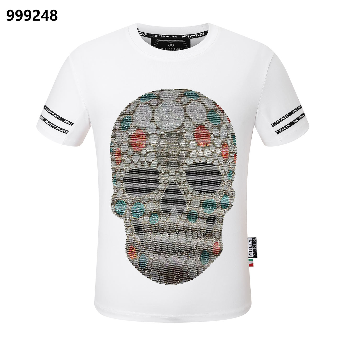PHILIPP PLEIN T-Shirt mit Totenkopf-Print und Rundhalsausschnitt