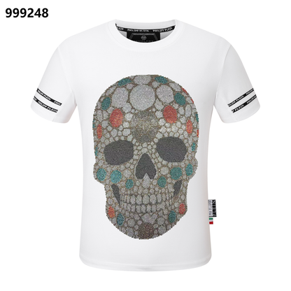 PHILIPP PLEIN T-Shirt mit Totenkopf-Print und Rundhalsausschnitt