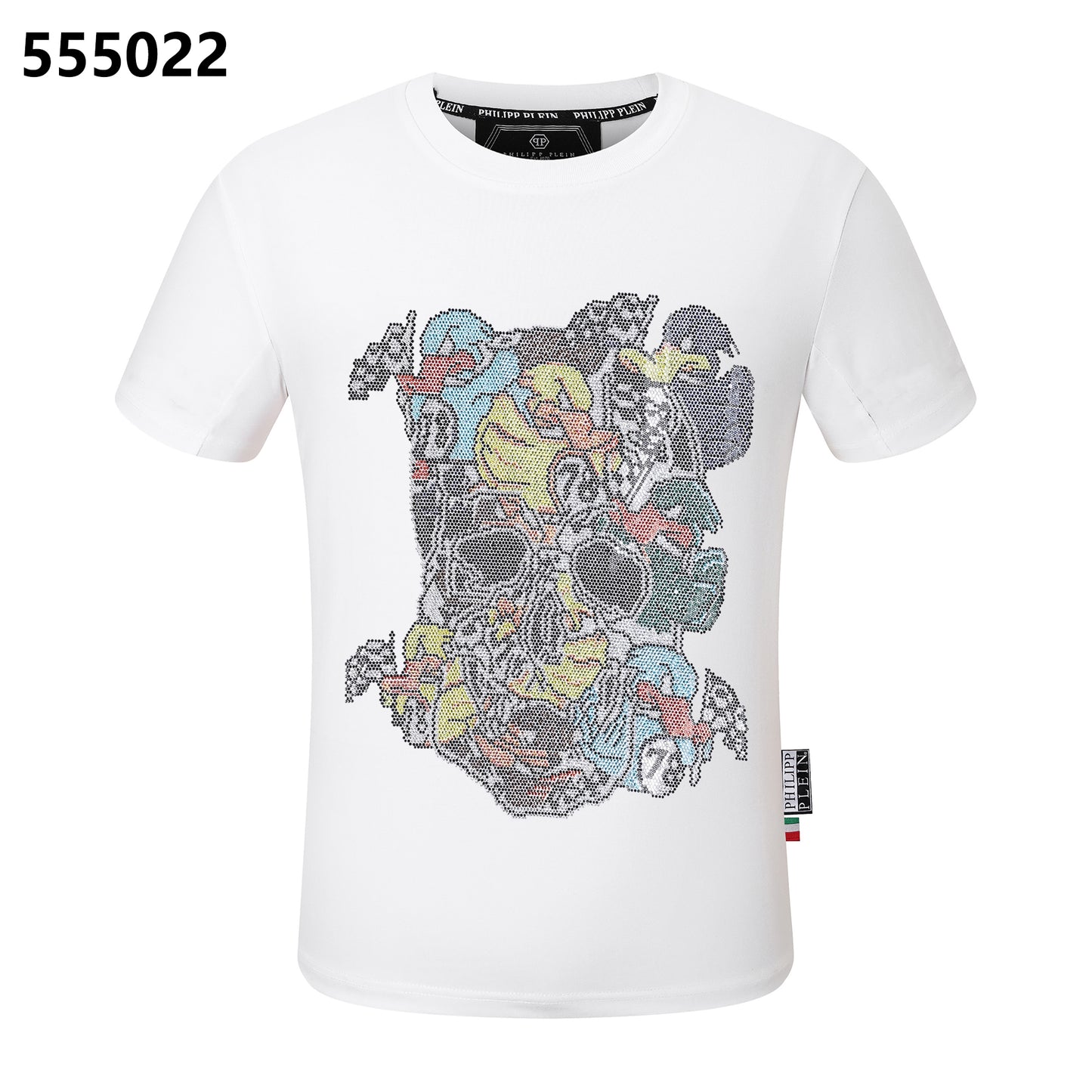 PHILIPP PLEIN Round-neck T-shirt with a skull design