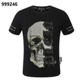 PHILIPP PLEIN 해골 프린트 크루넥 티셔츠