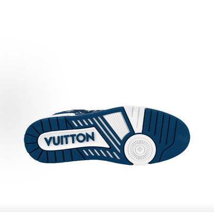 LOUIS VUITTON Trainer Casual Men's Denim Blue and White Colorway