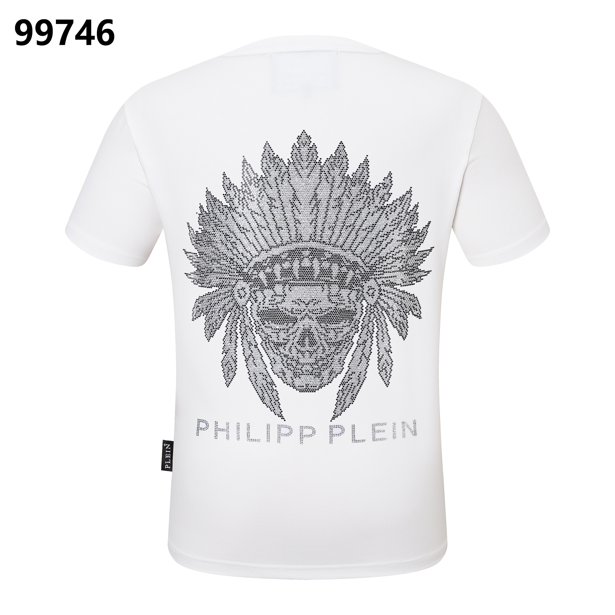 PHILIPP PLEIN グラデーションプリント スカルクルーネック Tシャツ