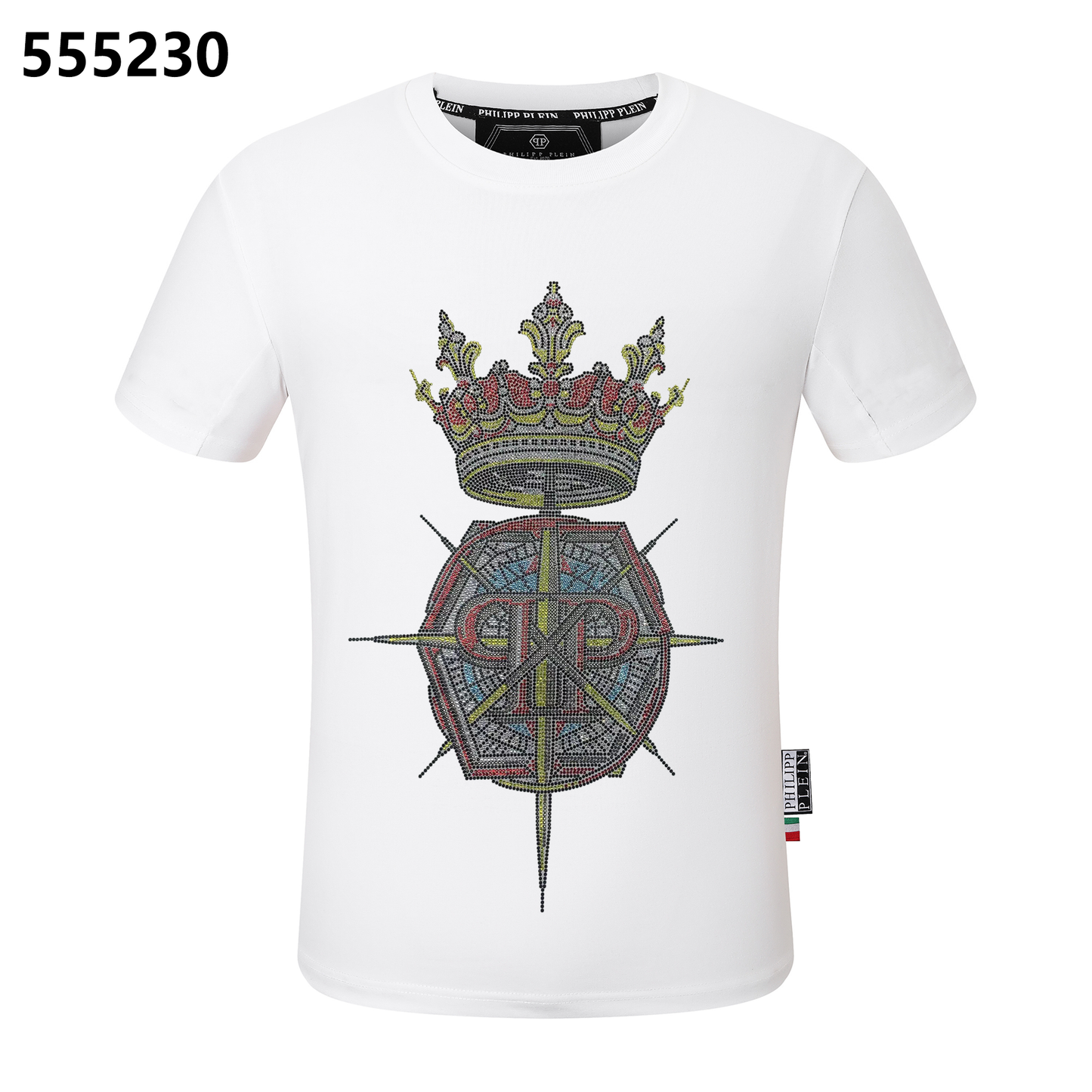 PHILIPP PLEIN T-Shirt mit Rundhalsausschnitt und Kronen-Print