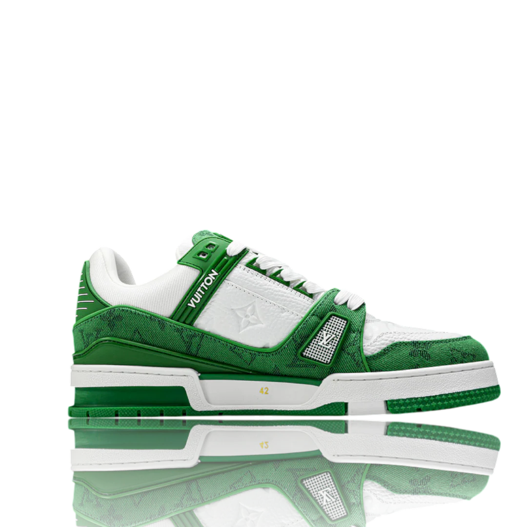 Louis Vuittоп Trainer Low 'Monogram Denim White Green'