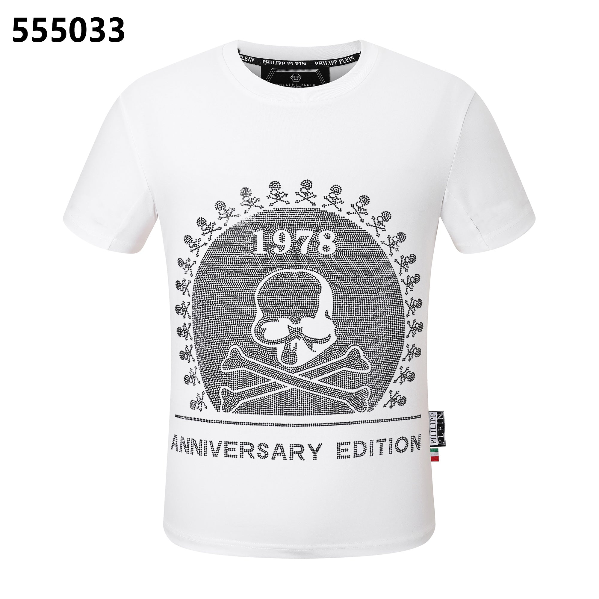 필립 플레인 1978 스컬 프린트 크루넥 티셔츠