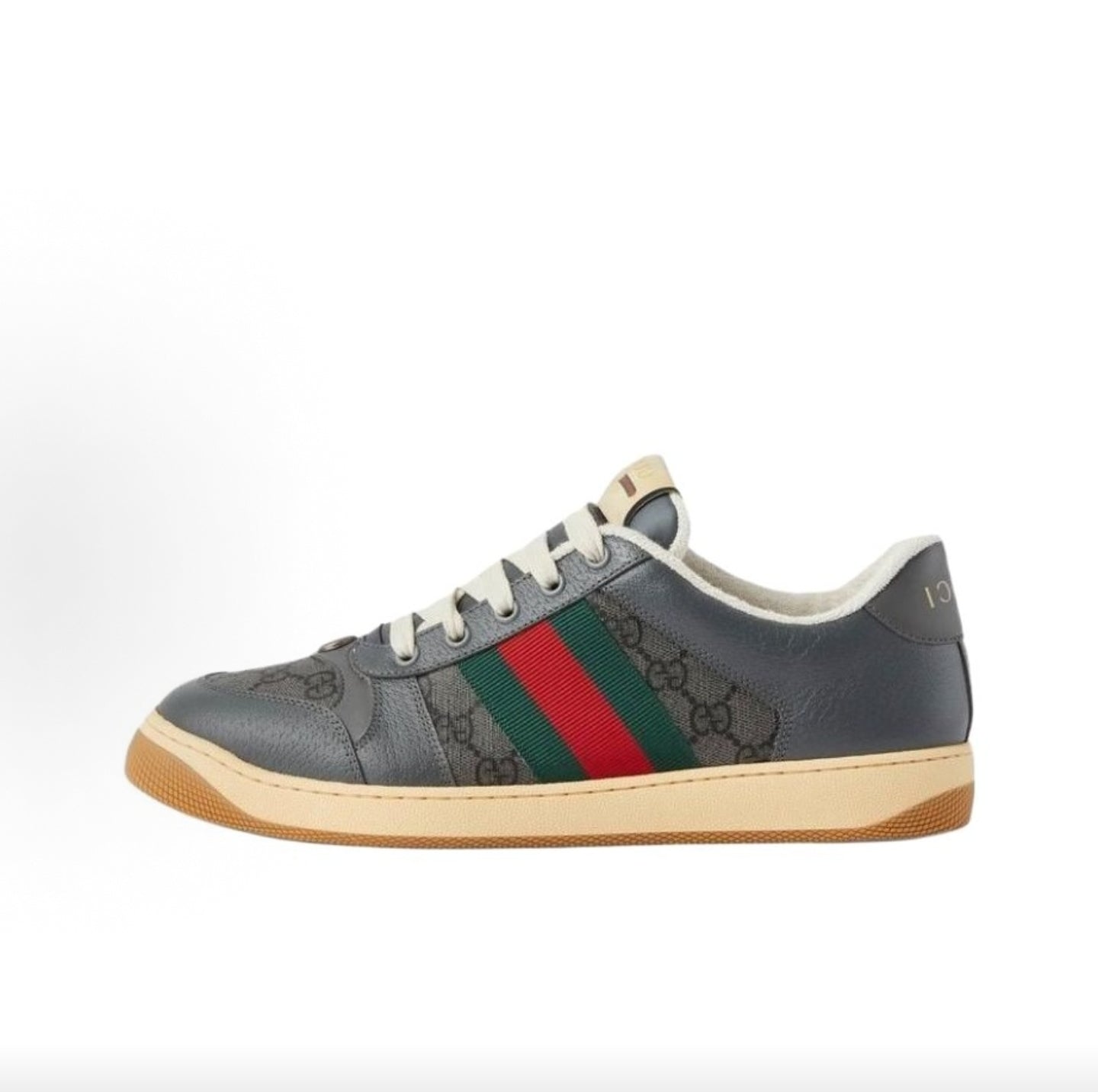 GUCCI Screener “Dirty” Sneakers, Canvas, Men's, Gray
