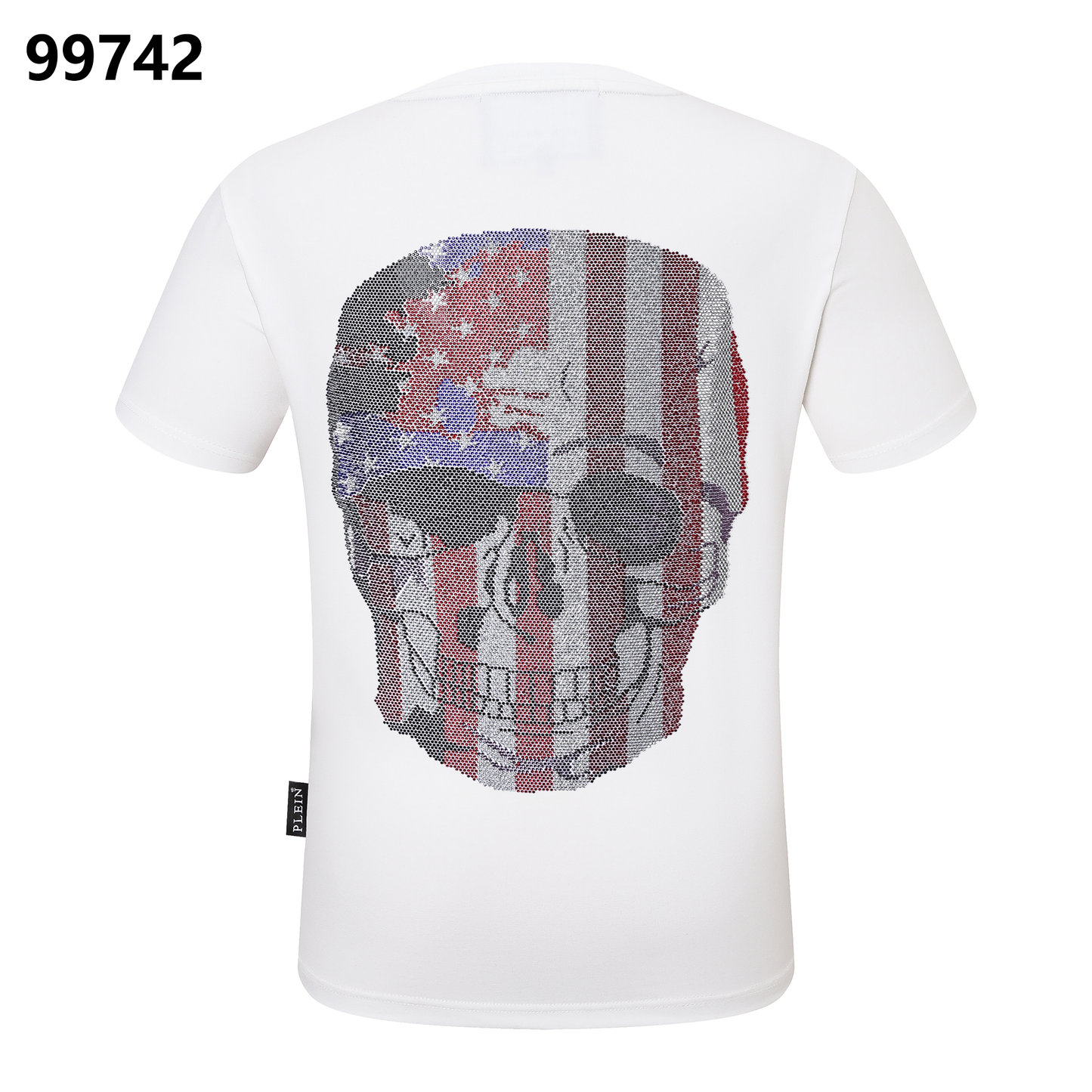 PHILIPP PLEIN Rundhals-T-Shirt Skull America