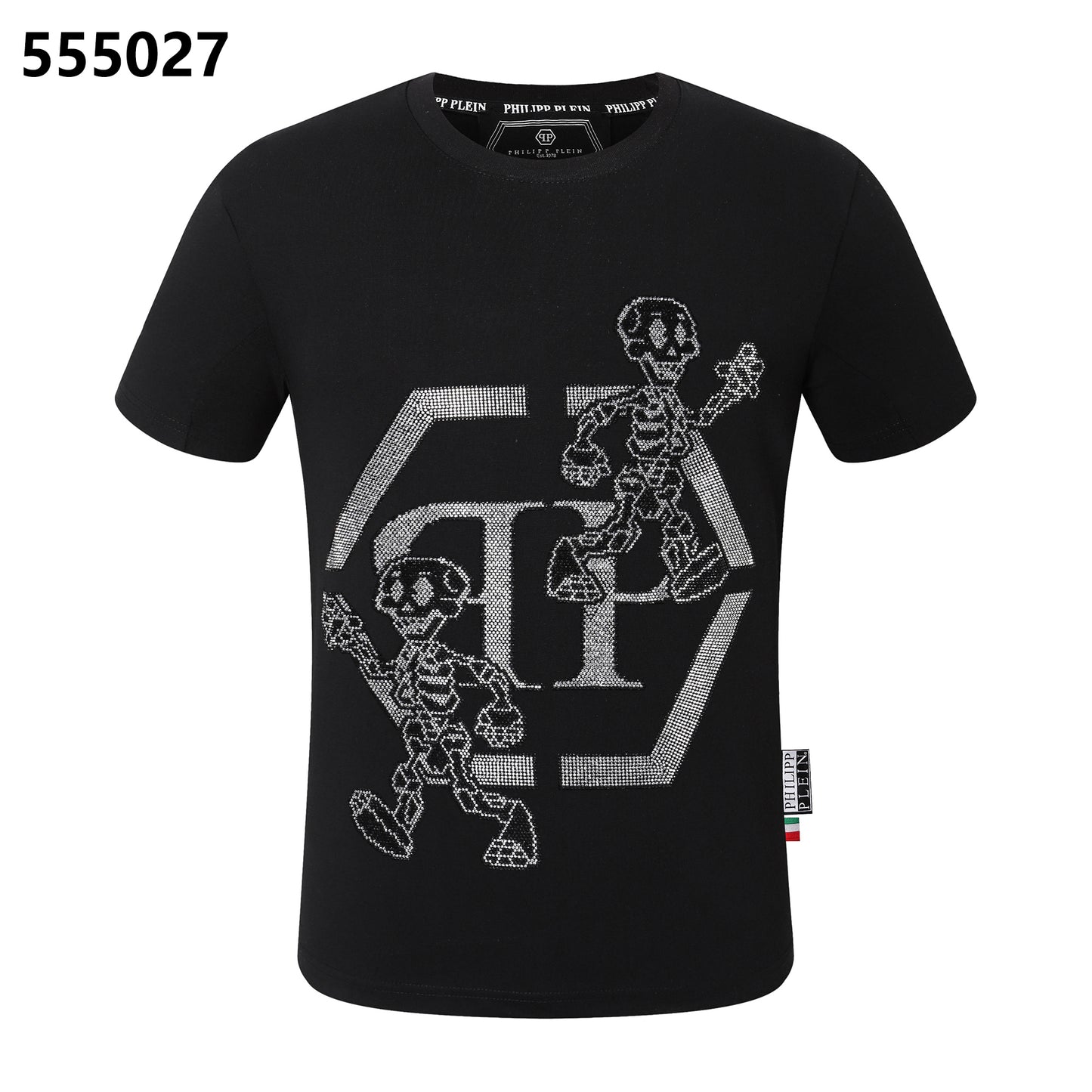 PHILIPP PLEIN Skeleton-Print Crew-Neck T-Shirt