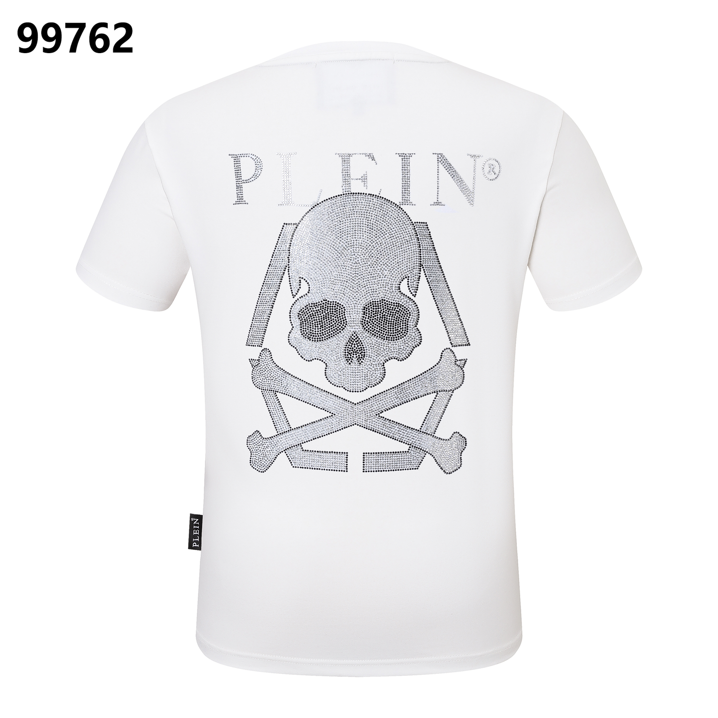 PHILIPP PLEIN T-Shirt mit Totenkopf-Print, Strassbesatz und Rundhalsausschnitt