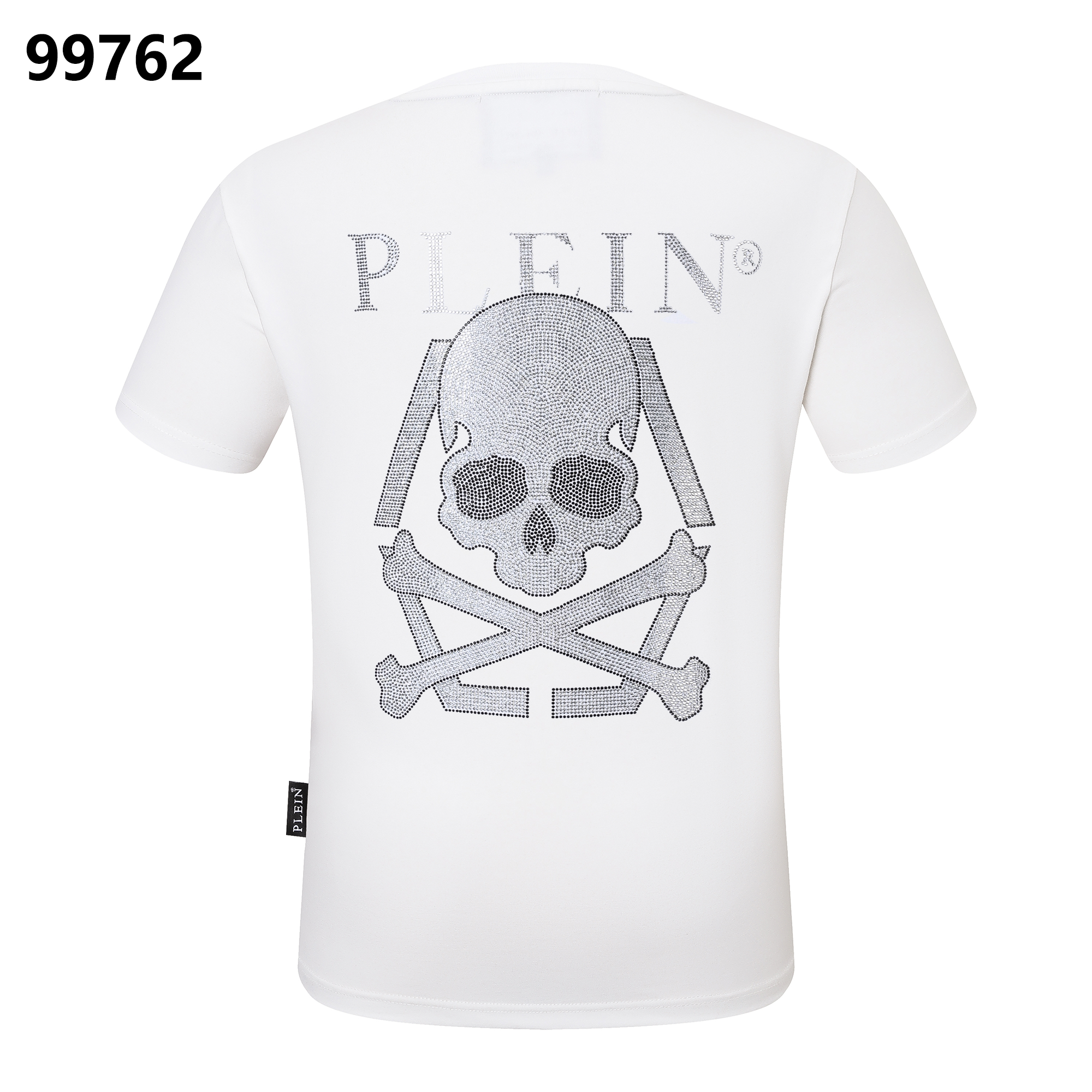PHILIPP PLEIN スカルプリント ラインストーン装飾 クルーネック Tシャツ