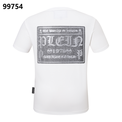 PHILIPP PLEIN Rundhals-T-Shirt mit Strassbuchstaben