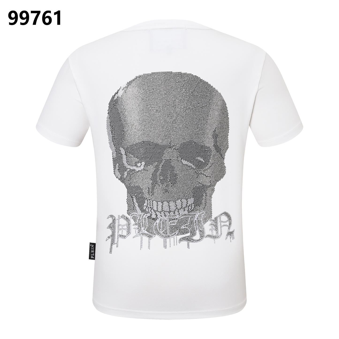 PHILIPP PLEIN Skull Sanskrit Rhinestone-Embellished Round-Neck T-Shirt