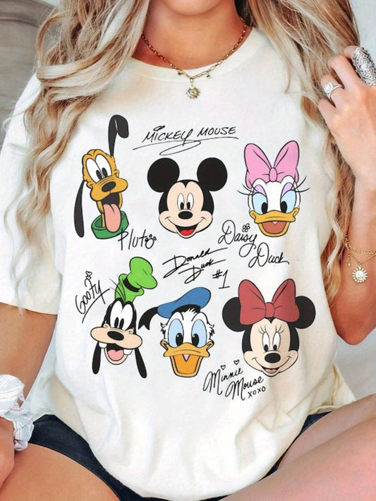 100th Anniversary Retro Cartoon Character T-Shirt Soft, breathable fabric; unisex casual style