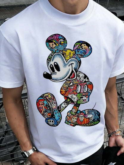 Stylish crew-neck men's casual T-shirt, perfect for everyday wear and vacations.