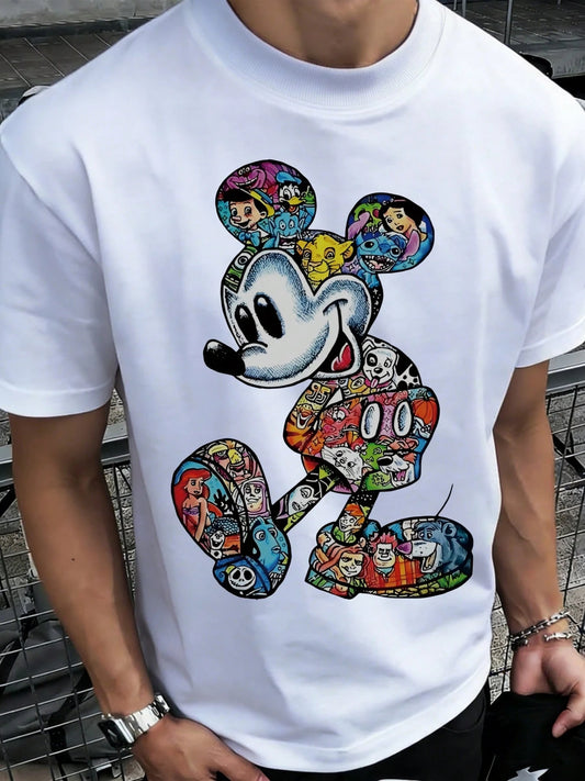 Stylish crew-neck men's casual T-shirt, perfect for everyday wear and vacations.