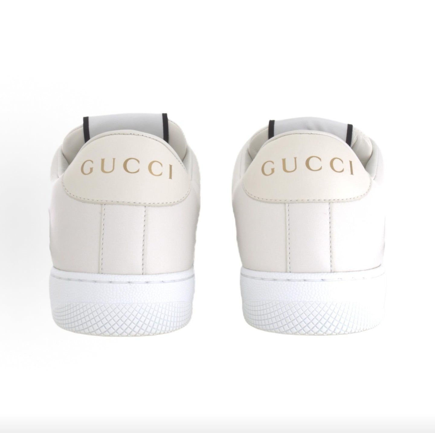 GUCCI Screener “Dirty” Sneakers, Leather, Men's, White and Green