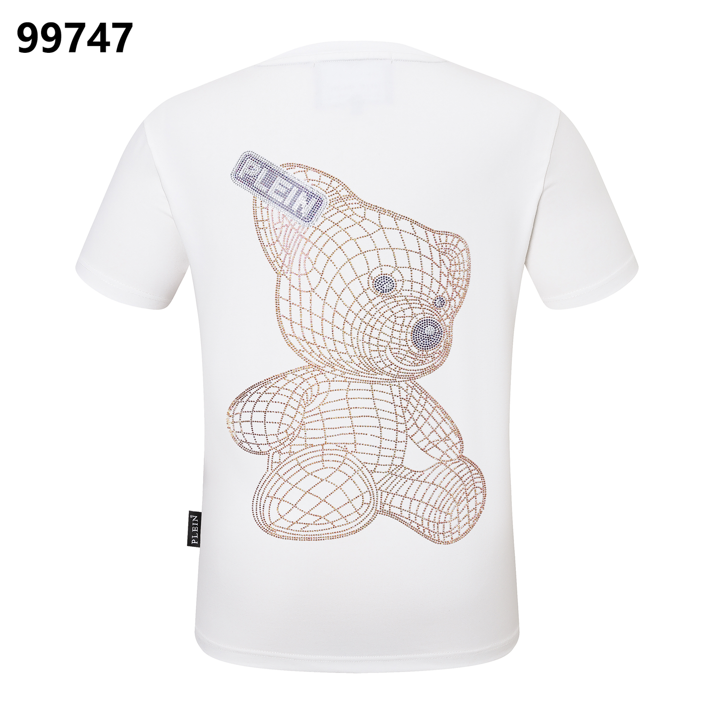 PHILIPP PLEIN Rundhals-T-Shirt Teddy Strass Teddybär