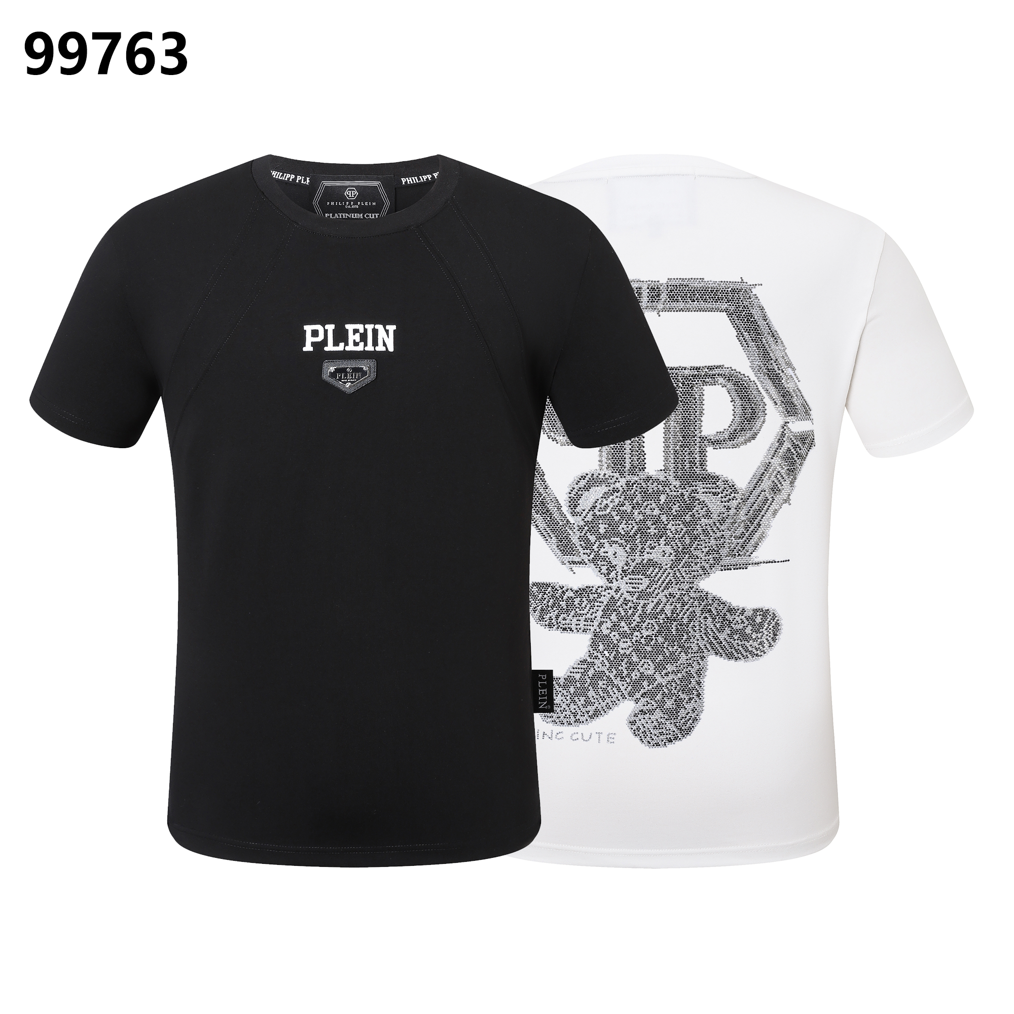 PHILIPP PLEIN ベア刺繍 ラウンドネックTシャツ