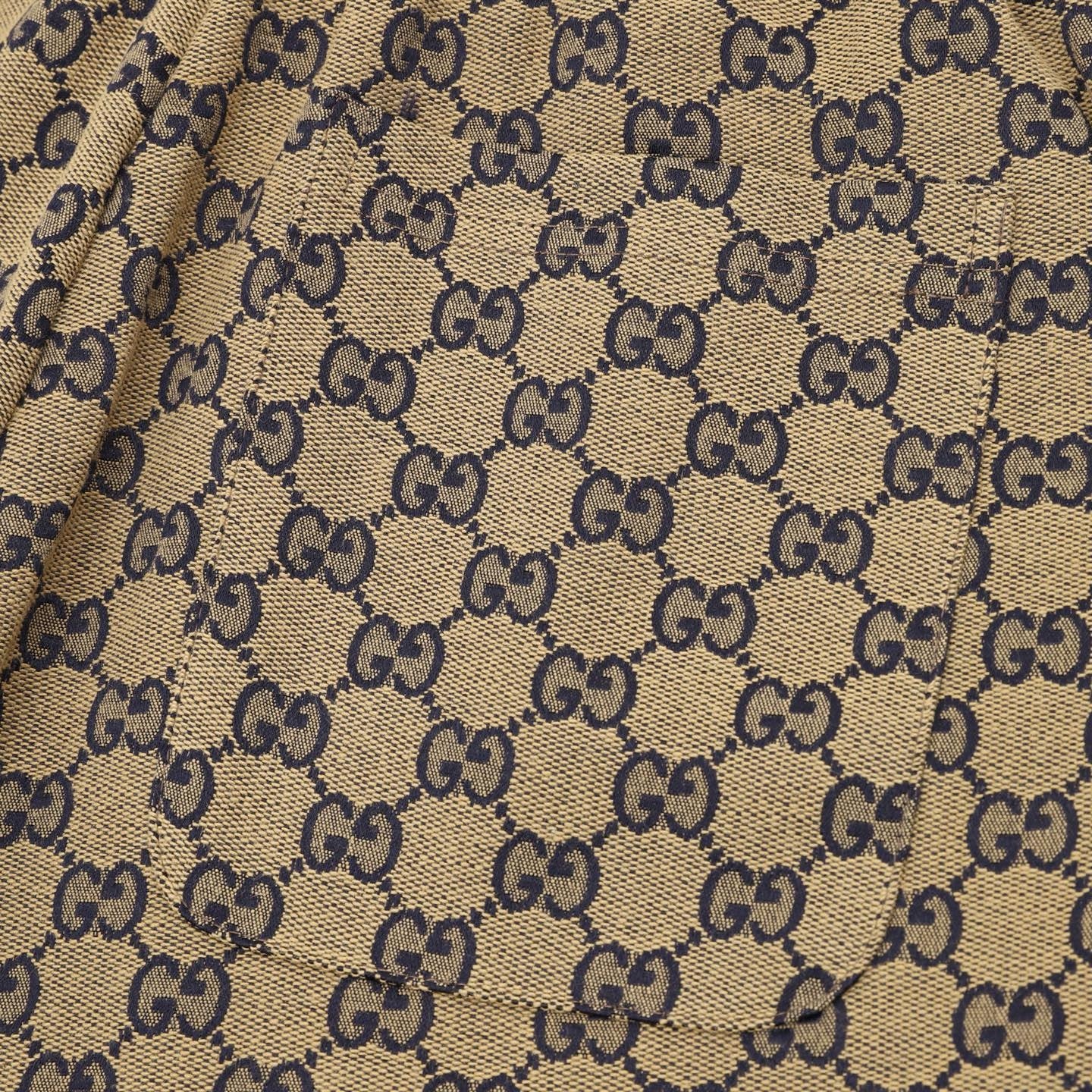 Gucci 25SS All-Over Monogram Print Denim Shorts