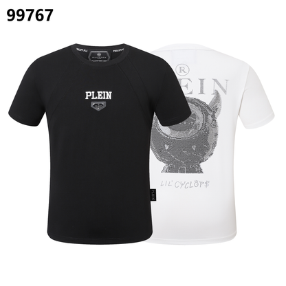PHILIPP PLEIN Round-Neck T-Shirt with Little Monster Print
