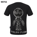 PHILIPP PLEIN 로봇 라인스톤 장식 크루넥 티셔츠