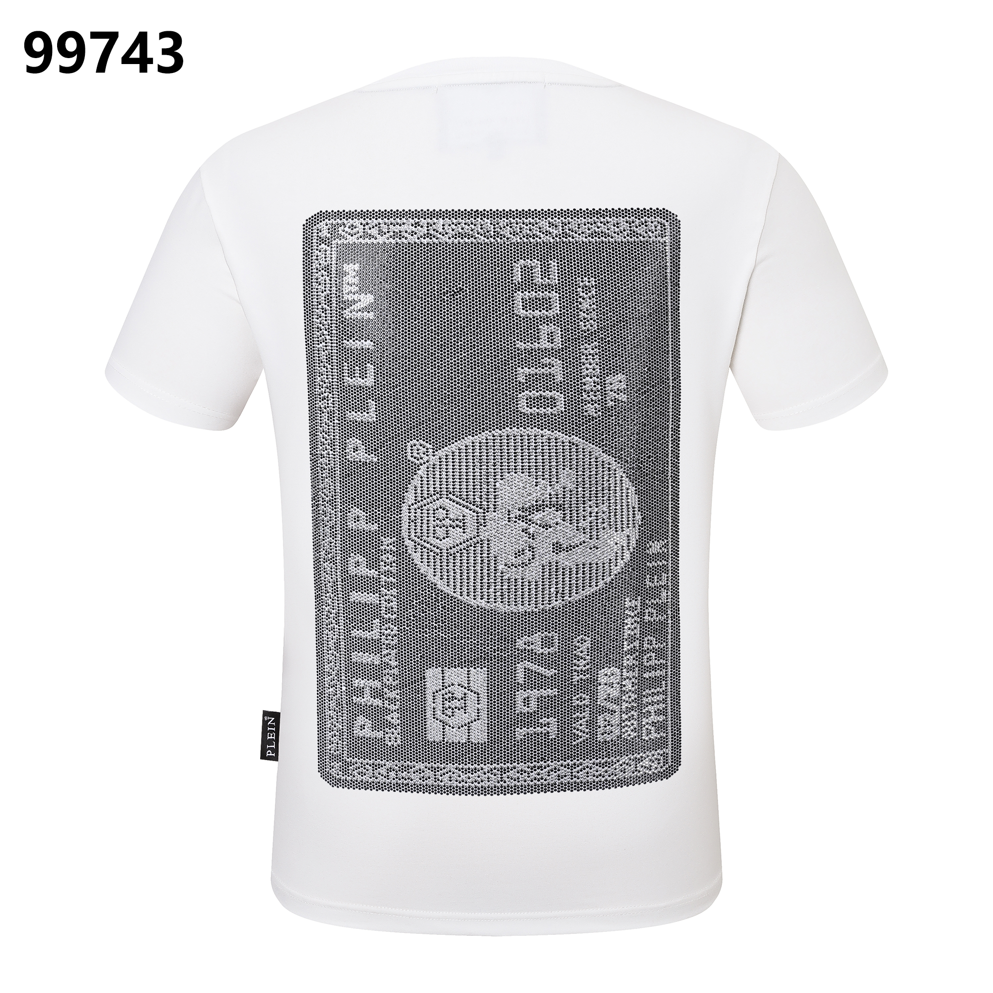 PHILIPP PLEIN 「1978」スカルダイヤモンド装飾クルーネックTシャツ