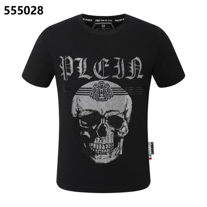 PHILIPP PLEIN T-Shirt mit Rundhalsausschnitt und Totenkopf-Print