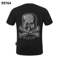 PHILIPP PLEIN スカルプリント ラインストーン装飾 クルーネック Tシャツ