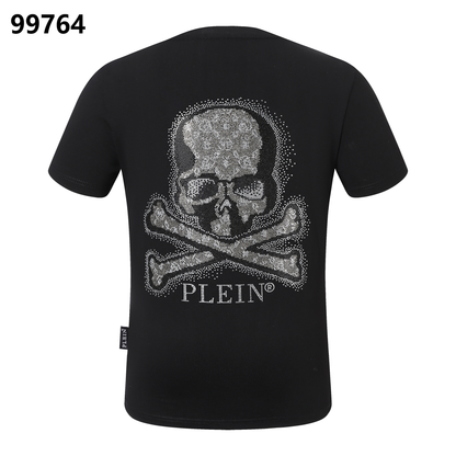 PHILIPP PLEIN T-Shirt mit Totenkopf-Print, Strasssteinen und Rundhalsausschnitt