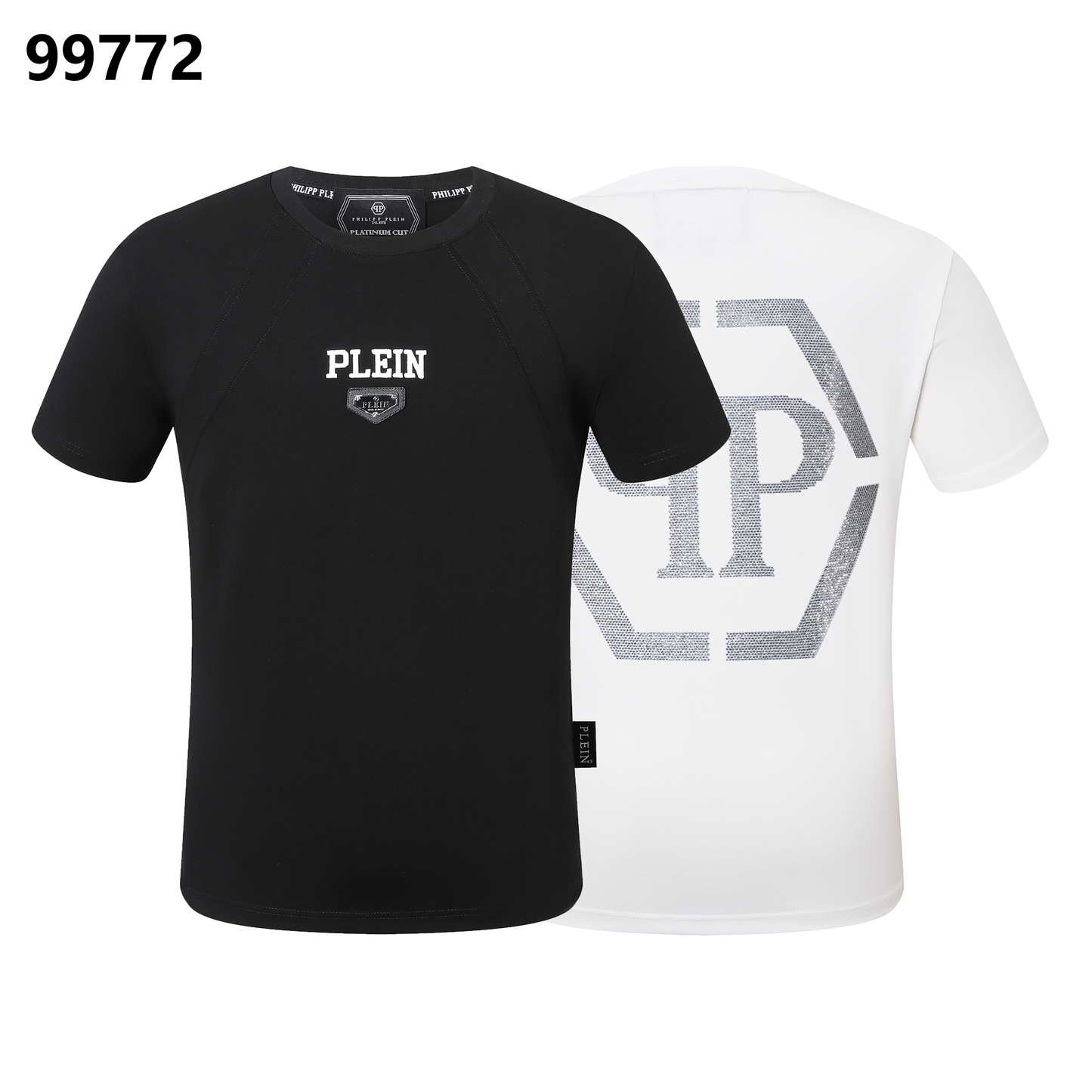 PHILIPP PLEIN Rundhals-T-Shirt mit Buchstaben-Print