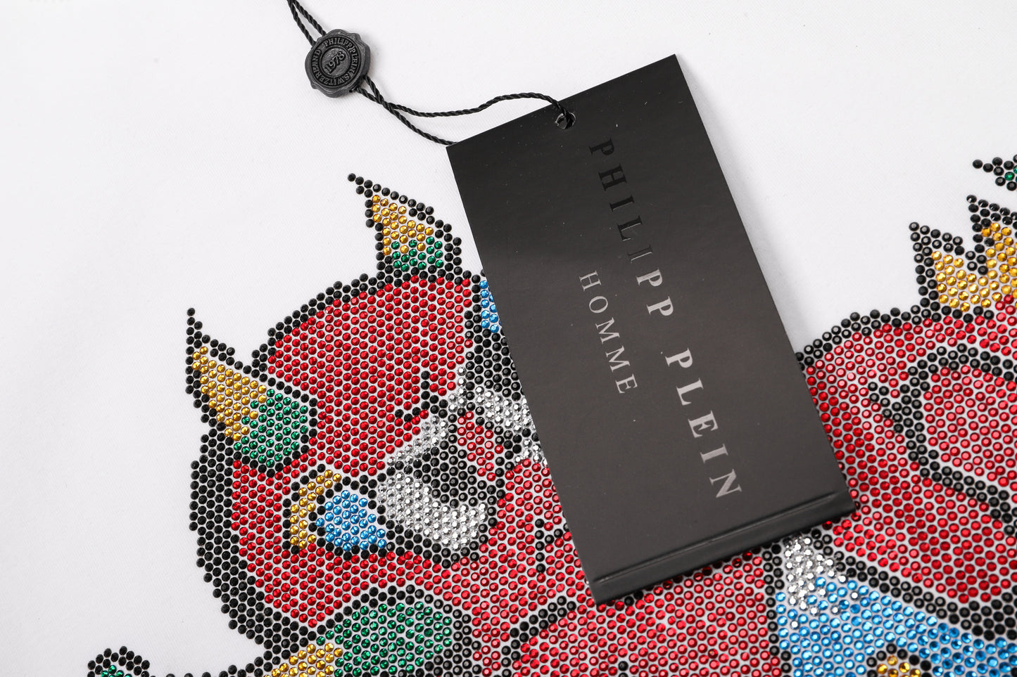 PHILIPP PLEIN Rundhals-T-Shirt mit Totenkopf- und Teufelsdesign
