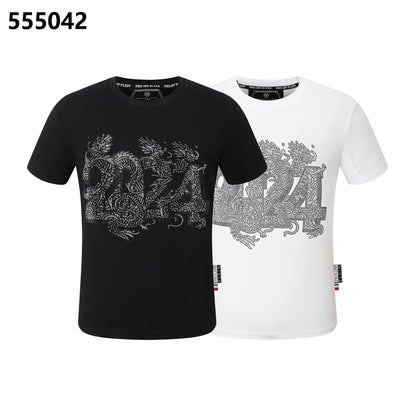 PHILIPP PLEIN 2024 Dragon-Print Crew-Neck T-Shirt