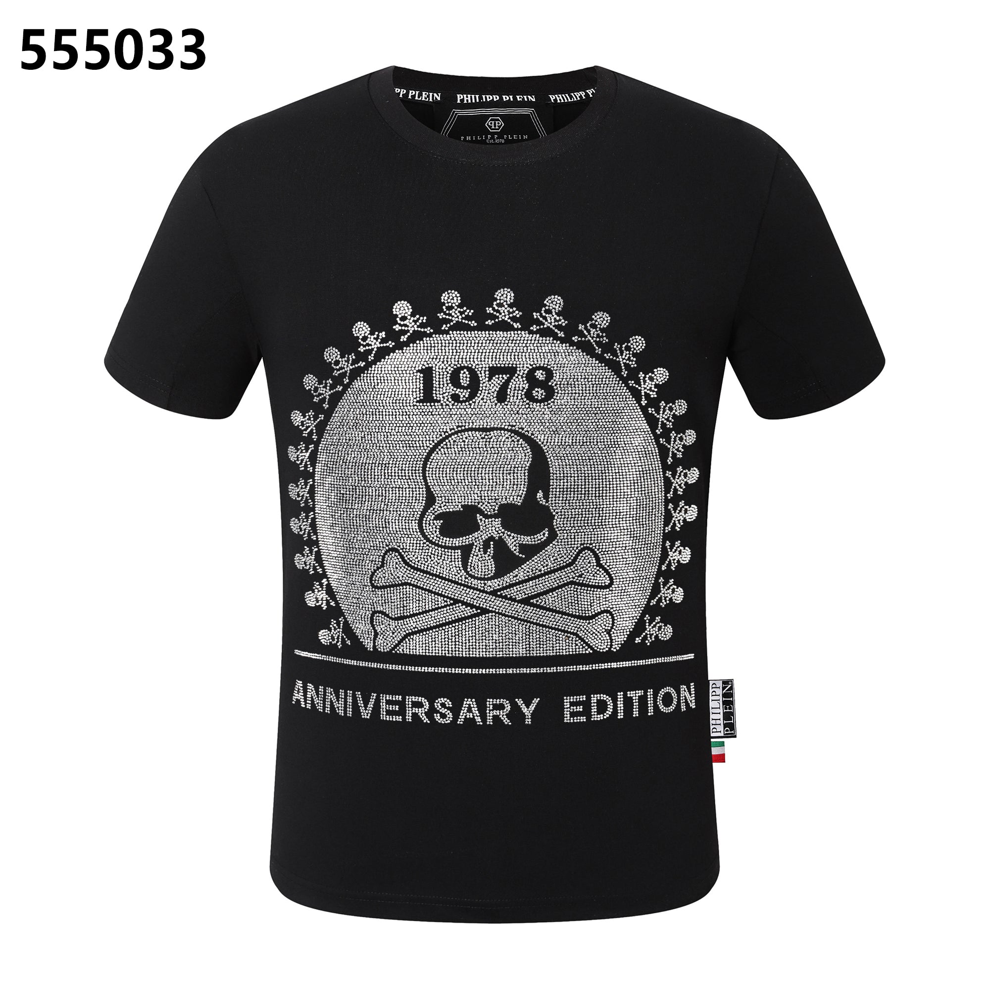 PHILIPP PLEIN 1978 スカルプリント クルーネック Tシャツ