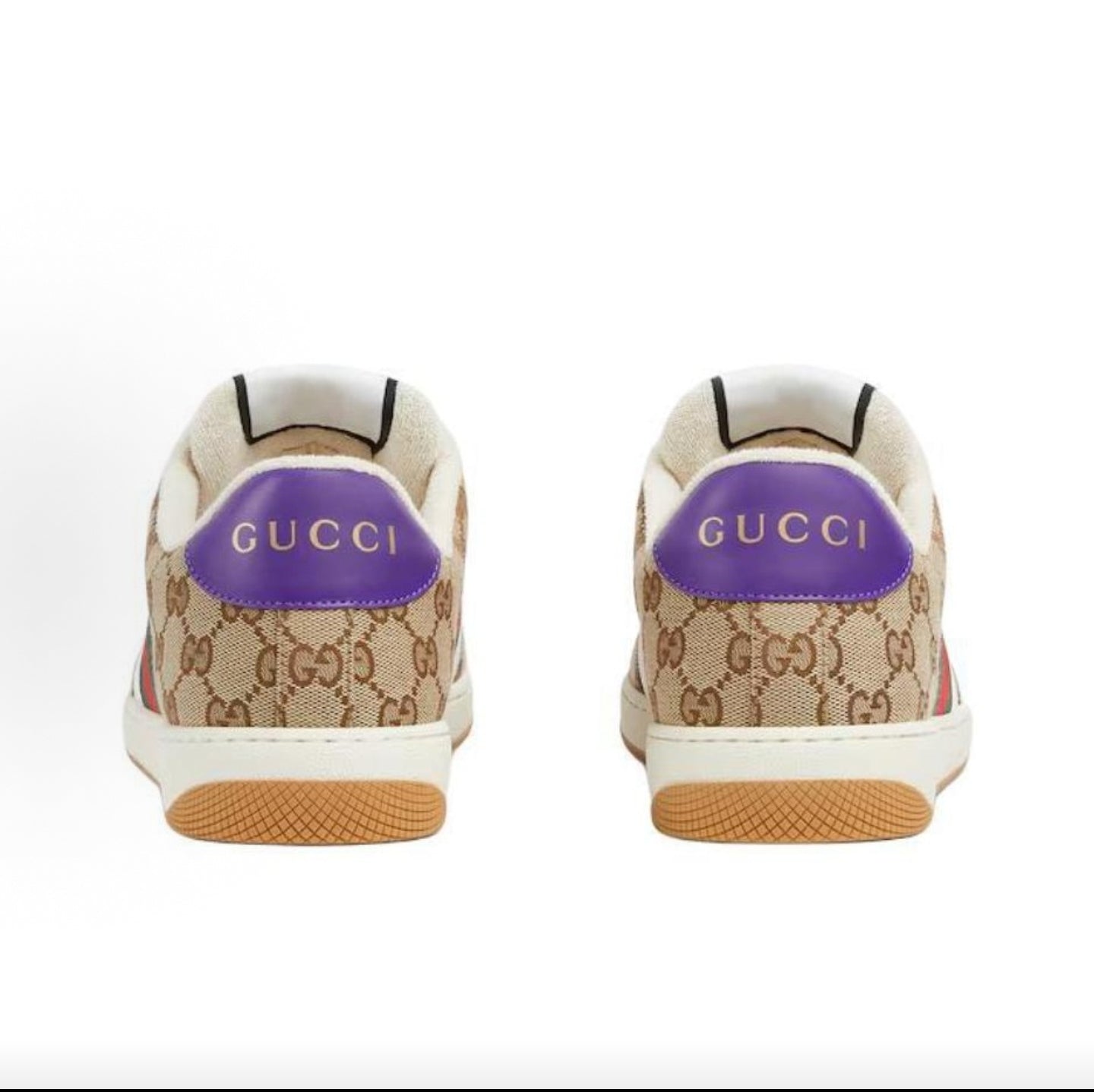 GUCCI Screener “Dirty” Sneakers, Leather, Men's, Brown
